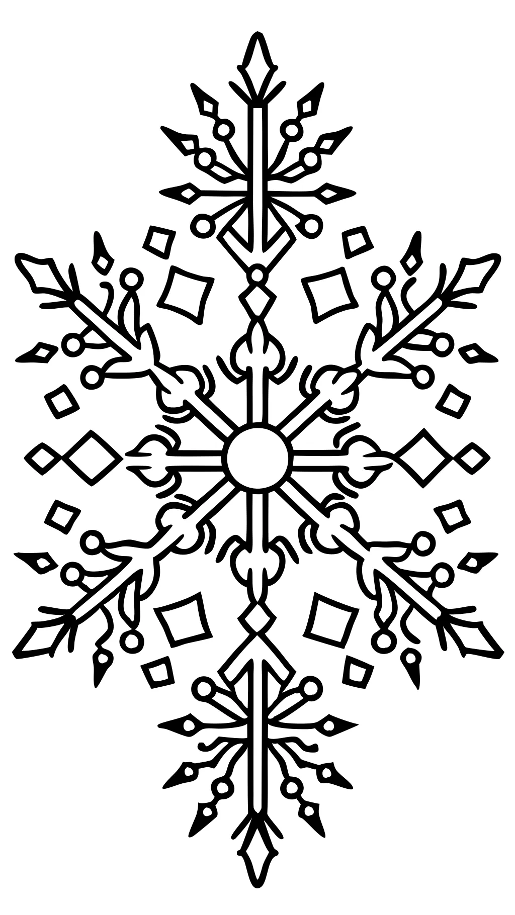 printable coloring pages snowflakes